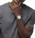 Tommy Hilfiger Chase Quartz Brown Dial Brown Leather Strap Watch for Men - 1791579