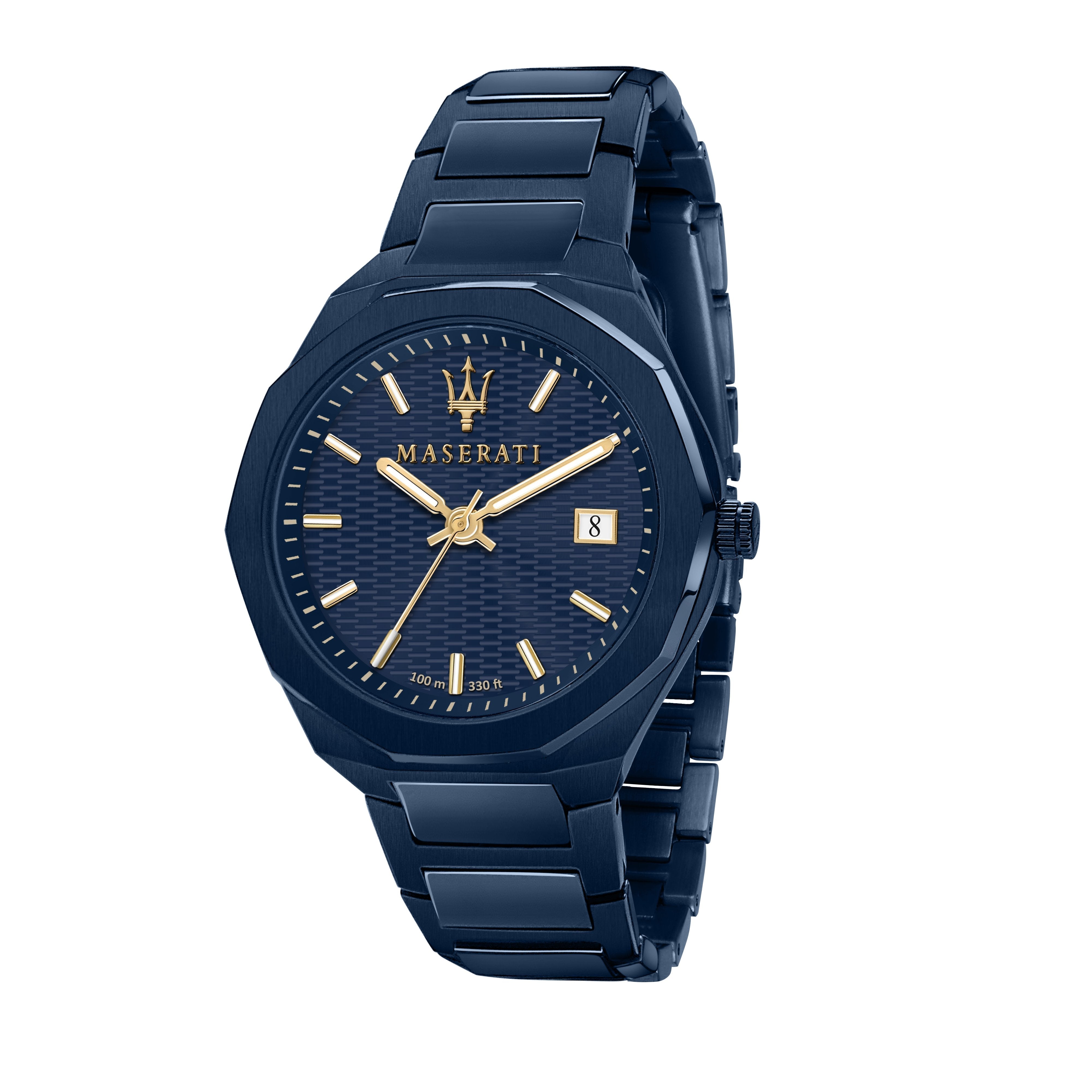 Maserati Guilloche Blue Edition 42mm Stainless Steel Watch For Men - R8853141001
