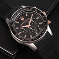 Maserati SFIDA 44mm Black Silicon Chronograph Watch For Men - R8871640002