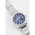 Fossil Everett Chronograph Blue Dial Silver Steel Strap Watch for Men - FS5795