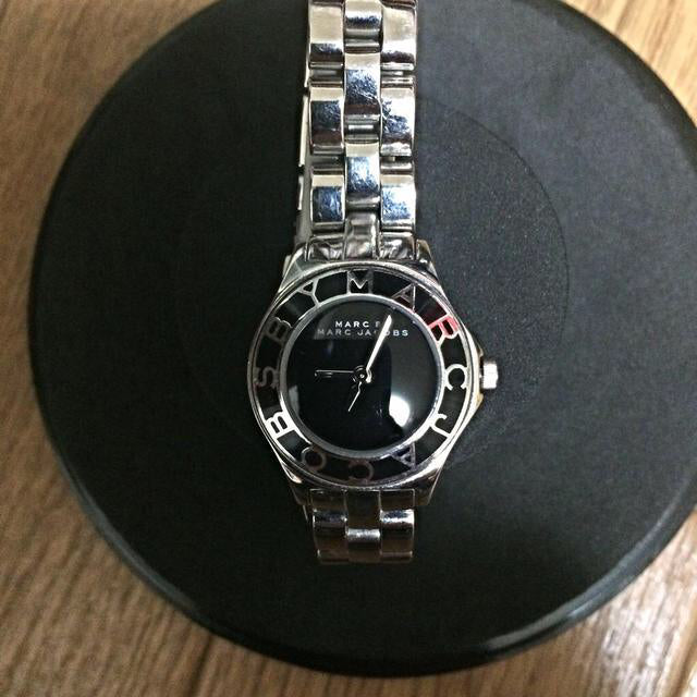 Marc Jacobs Blade Black Dial Silver Steel Strap Watch for Women - MBM3059