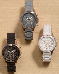 Marc Jacobs Rock Chronograph Grey Dial Grey Silicone Strap Watch for Women - MBM2550