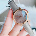 Burberry The Classic Quartz Grey Dial Grey Leather Strap Watch For Women - BU10119