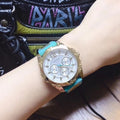 Guess Intrepid 2 Silver Dial Two Tone Rubber Strap Watch For Women - W0325L4