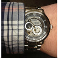 Bulova BVA Dual Aperture Black Dial Silver Steel Strap Watch for Men - 96A119