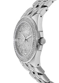 Bulova Crystal Pave Silver Dial Silver Steel Strap Watch for Men - 96B235
