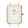 Daniel Wellington Quadro Melrose White Dial Gold Mesh Strap Watch For Women - DW00100431