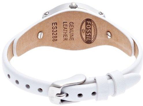 Fossil Molly White Dial White Leather Strap Watch for Women - ES3288