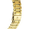 Bulova Multi Function Gold Dial Gold Steel Strap Watch for Women - 97N102