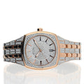 Bulova Phantom Crystal Silver Dial Two Tone Steel Strap Watch for Men - 98B324