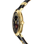 Versace V-Circle Manifesto Edition Black Dial Black Leather Strap Watch for Men - VBQ050017