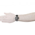 Hugo Boss Ikon Black Dial Black Leather Strap Watch for Men - 1513178