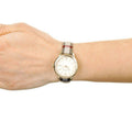 Burberry Classic Champagne Gold Dial Horseferry Leather Strap Watch for Women - BU10104