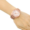 Michael Kors Brecken Chronograph Quartz Rose Gold Dial Rose Gold Steel Strap Watch For Women - MK6367