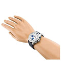 Tommy Hilfiger Jackson Silver Dial Black Leather Strap Watch for Men - 1791240