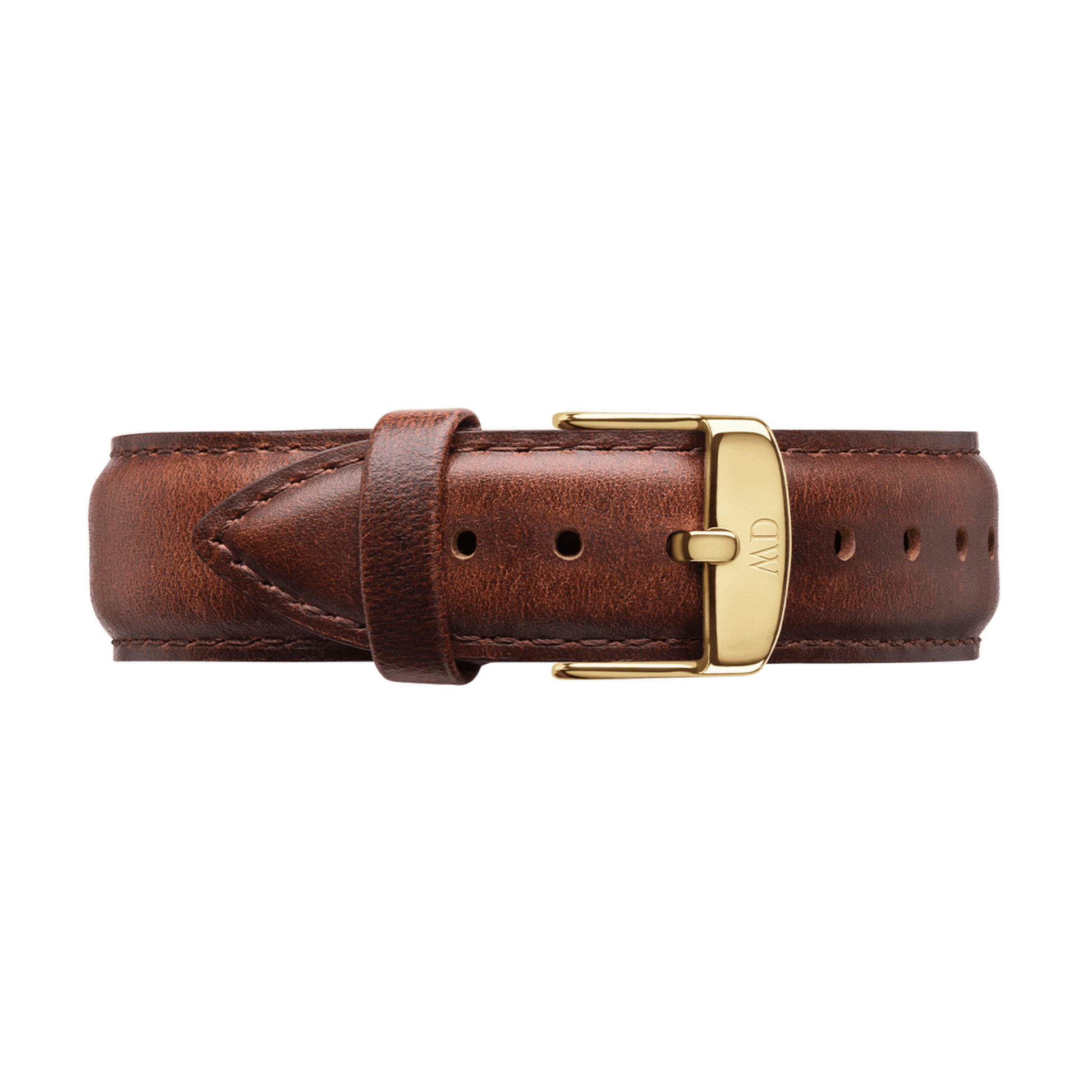 Daniel Wellington Classic St. Mawes White Dial Brown Leather Strap Watch for Men - DW00100035