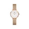 Daniel Wellington Petite Melrose White Dial Rose Gold Mesh Strap Watch For Women - DW00100305