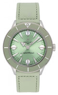 Breitling Superocean Heritage '57 Pastel Paradise Green Dial Green Leather Strap Watch for Women - A10340361L1X1
