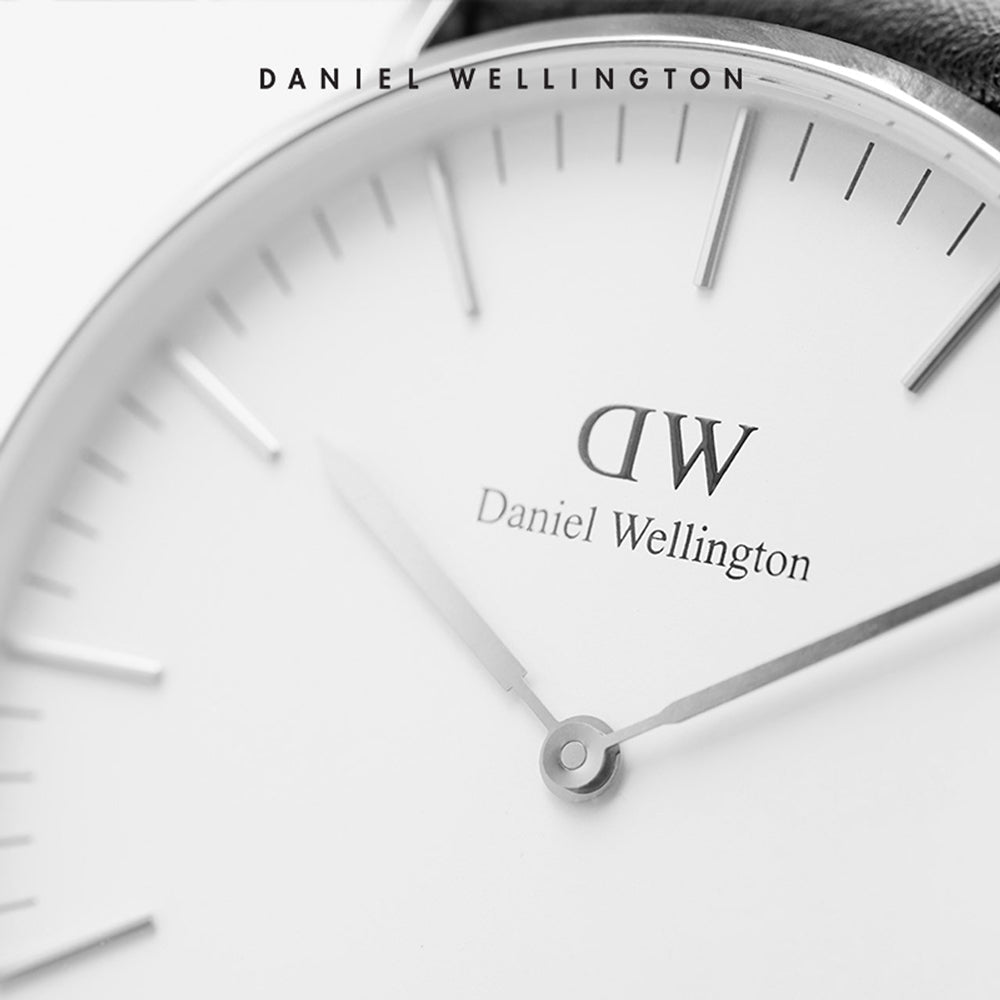 Daniel Wellington Classic Glasgow White Dial Two Tone NATO Strap Unisex Watch - DW00100047