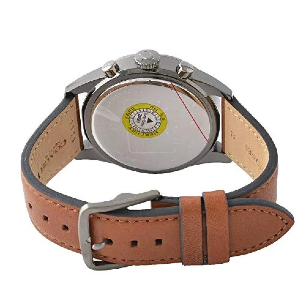 Coach Sullivan Chronograph Black Dial Brown Leather Strap Watch for Men - 14602070