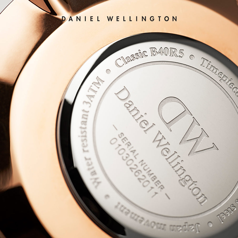 Daniel Wellington Petite Reading White Dial Black Leather Strap Watch For Women - DW00100173