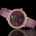 Swarovski Crystal Frost Red Dial Red Leather Strap Watch for Women - 5484064