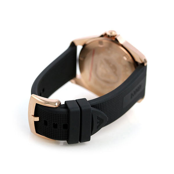 Emporio Armani Sport Quartz Black Dial Black Rubber Strap Watch For Men - AR11101