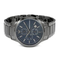 Emporio Armani Renato Chronograph Blue Dial Grey Steel Strap Watch For Men - A11215