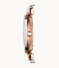 Emporio Armani T Bar Gianni Classic Mother Of Pearl Dial Two Tone Steel Strap Watch For Women - AR1683