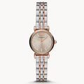 Emporio Armani Gianni T Bar Grey Dial Two Tone Steel Strap Watch For Women - AR1841
