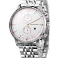Emporio Armani Chonograph SIlver Dial Silver Steel Strap Watch For Men - AR1933