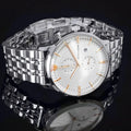 Emporio Armani Chonograph SIlver Dial Silver Steel Strap Watch For Men - AR1933