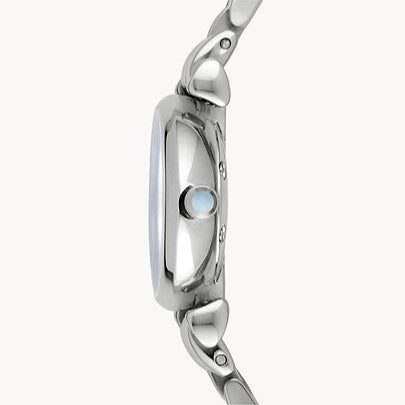 Emporio Armani Gianni Blue Dial Silver Steel Strap Watch For Women - AR1961