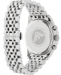 Emporio Armani Tazio Chronograph Black Dial Silver Steel Strap Watch For Men - AR5988