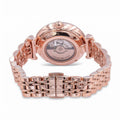Emporio Armani Gianni T-Bar Silver Dial Rose Gold Steel Strap Watch For Women - AR60023