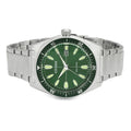 Citizen Eco Drive Vintage Green Dial Silver Steel Strap Watch For Men - AW1598-70X