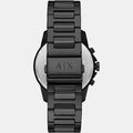 Armani Exchange Banks Chronograph Black Dial Black Steel Strap Watch For Men - AX1722
