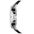 Armani Exchange Whitman Silver Dial Brown Leather Strap Watch For Men - AX2100