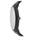 Armani Exchange Cayde Analog Black Dial Black Leather Strap Watch For Men - AX7120