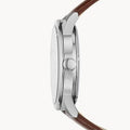 Fossil Flynn Automatic Black Dial Brown Leather Strap Watch for Men - BQ2270