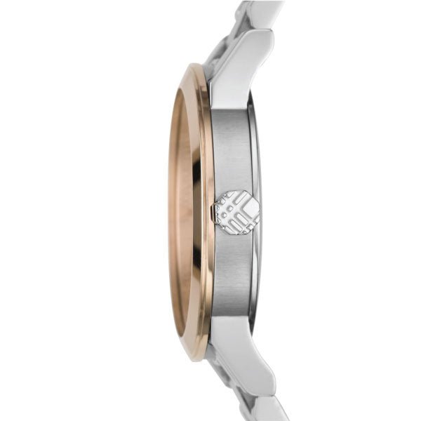Burberry The City White Dial Two Tone Steel Strap Watch for Women - BU9105