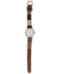 Burberry Utilitarian White Dial Multicolor Leather Strap Watch for Women - BU7863