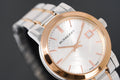 Burberry The City White Dial Two Tone Steel Strap Watch for Women - BU9105
