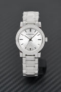 Burberry The City Diamonds Silver Dial Silver Steel Strap Watch for Women - BU9220