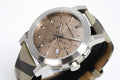Burberry The City Smoked Brown Dial Brown Leather Strap Watch for Men - BU9361
