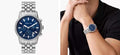 Michael Kors Hutton Chronograph Blue Dial Blue Steel Strap Watch For Men - MK8952