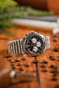 Breitling Chronomat B01 42mm Black Dial Silver Steel Strap Watch for Men - AB0134101B1A1