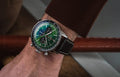 Breitling Navitimer B01 Chronograph 46 Green Dial Black Leather Strap Watch for Men - AB0137241L1P1
