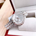 Bulova Octova Crystal Silver Dial Two Tone Steel Strap Watch for Men - 98C133