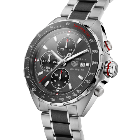 Tag Heuer Formula 1 Calibre 16 Max Verstappen Limited Edition Black Dial Two Tone Steel Strap Watch for Men - CAZ2018.BA0970